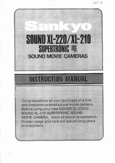 Sankyo XL 210 manual. Camera Instructions.